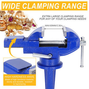 Multi-functional Portable 360° Swivel Base <b>Clamp</b> on Vice/<b>Table</b> Vise for Woodworking Cutting Conduit Drill Universal <b>Table</b> Vise - Product Image 5