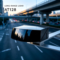 Capteur Lidar Hesai AT128P avec angle de vue de 120x25,4, alimentation 9-36V, longueur d'onde 905nm