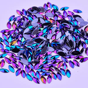 7*15mm Rosa AB Cristalli Colla Schiena Piatta Strass Pietre Di Cristallo Non Da Cucire Horse Eye Acrilico Gemme Strass per L'artigianato FAI DA TE - Product Image 5