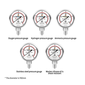 Manomètre industriel en acier inoxydable pour pression d'air, de gaz et hydraulique - Product Image 6