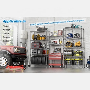 MZG Guangdong Utility Industrial Heavy Duty 5 capas Acero al carbono Estante de almacenamiento de metal Estante con ruedas Diseño moderno - Product Image 3