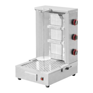 Máquina de proceso de alimentos de Oriente Medio Hotel Restaurante Gryos Kabab Doner BBQ Grill Outdoor 3 Infrared Gas Shawama Machine - Product Image 2