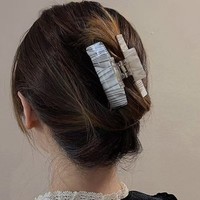 Pince à cheveux en acétate pour femme, style européen et américain, 11 cm, couleur unie, usage quotidien