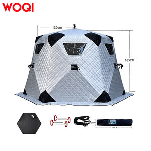 Tente <span class=keywords><strong>de</strong></span> sauna portable WOQI, pliable, isolée, pour spa personnel, sauna vapeur, pêche sur glace, avec cheminée, imperméable, pour toutes les conditions météorologiques - Product Image 2