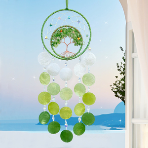 Decoración Colgante de Interior con Árbol de la Vida de Cristal, Estilo Bohemio Moderno Minimalista, Hecho a Mano y con Acabado Arenado, para Dropshipping - Product Image 4