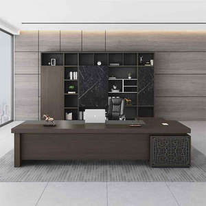 مكتب خشبي تنفيذي على شكل حرف L مكاتب مكتب مكتب مدير مكتب فاخر طاولة دراسة - Product Image 1