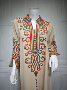 Dernière Abaya Islamique Robe Musulmane pour Femme Mode Modeste Luxe Broderie Caftan Robe Moyen-Orient Arabe Dubaï Caftan Robes pour Femme - Product Image 6