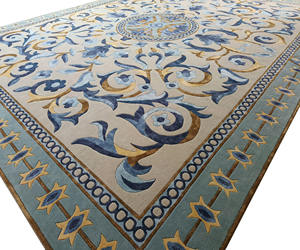 Alfombras Hechas a Mano de Primera Calidad, Modernas, Florales, de Lana, Anudadas a Mano, Impermeables, Antideslizantes, Ecológicas, Juego de Alfombras de Pelo Alto de 12 mm, de Lujo - Product Image 5