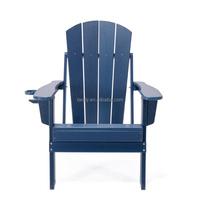 Chaise Adirondack pliable toutes saisons en plastique HDPE pour jardin, terrasse et extérieur