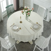 Nappe Moderne Personnalisable Imprimée en Usine 72x72, Imperméable, Anti-Taches, Non Lavable, Motif Végétal Gaufré Doré pour Usage Domestique