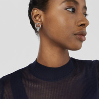 Ensemble de bagues en argent sterling 925 Xiong Jia avec pierres précieuses, petits accessoires DIY, bijoux populaires transfrontaliers Europe-Amérique 2024