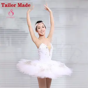 T0002 Ballerina Dance wear im klassischen Stil Weiß zucker Pflaume Fee Ballett Tutu