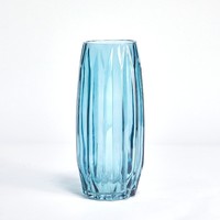 Vase en verre côtelé vertical multicolore, minimaliste, transparent, écologique, pour culture hydroponique, décoration de table