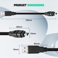 Câble de synchronisation IEEE400 1394 Firewire USB AM vers 4P avec gaine en PVC pour caméra d'imprimante d'ordinateur et connexion de carte son