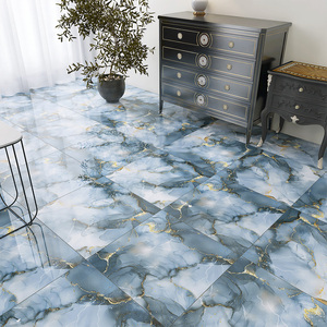 Thiết kế hiện đại đá cẩm thạch tự nhiên nhìn vàng mạ 600x600 đầy đủ đánh bóng bóng tráng men sứ gạch lát sàn sang trọng - Product Image 2