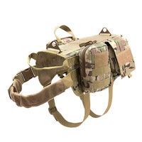 Gilet de camouflage pour chien, style tactique extérieur, nylon, boucle à dégagement rapide, réglable, respirant, durable, lavable, pour chiens de taille moyenne et grande
