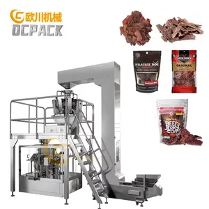 Máquina inteligente de embalagem de carne seca de manga, ração para cães e carne seca