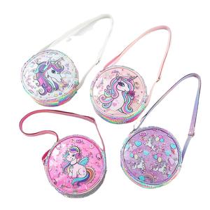Neue Pailletten Einhorn Umhängetasche Regenbogen Glitter Cartoon Schulter Schulter taschen Mädchen Handtasche für Kinder - Product Image 1
