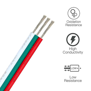 22AWG Câble électrique métallique à 3 conducteurs Borne JST Fil à 3 broches pour WS2811 WS2812B Pixels Strip Light 10m 20m 100m Longueur de câble - Product Image 3
