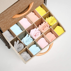 <span class=keywords><strong>Commode</strong></span> à <span class=keywords><strong>5</strong></span> <span class=keywords><strong>tiroirs</strong></span> en tissu avec cadre métallique, style classique, rangement domestique, gain de place - Product Image 6