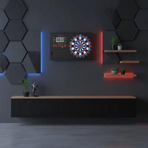 Tableau <span class=keywords><strong>de</strong></span> fléchettes électronique mural Palladium avec marqueur <span class=keywords><strong>de</strong></span> score, 32 <span class=keywords><strong>jeux</strong></span>, plus <span class=keywords><strong>de</strong></span> 590 options, ABS intelligent personnalisable - Product Image 4