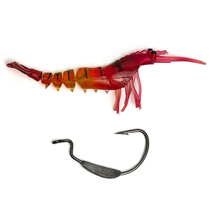 Esca Morbida con Ami 6.8g/9.5cm 2.4g/6.5cm, Piccolo Gamberetto Luminoso, Esca Finta per <span class=keywords><strong>Pesca</strong></span> - Product Image 4