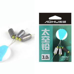 Plomb de pêche cylindrique Aohu Space Lead 3.0g pour la pêche en rivière - Product Image 1