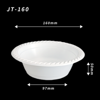 Conteneur alimentaire rond rigide transparent personnalisé de haute qualité, écologique, pour vente en gros, bol à soupe jetable en plastique avec couvercle