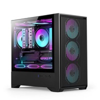 New Arrival Custom Computer Micro ATX PC Case Mid Tower Desktop Chassis Tempered Glass Gaming Computer Cases & Towers Cabinet