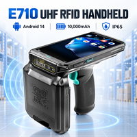 Lecteur RFID portable haute performance Android 14 PDA UHF, lecteur RFID longue portée 20M E710, lecteur RFID UHF intégré 4dbi IP67
