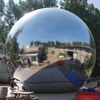 Boule miroir gonflable personnalisée, sphère gonflable, boule miroir géante gonflable pour la décoration de festival de boule incurvée