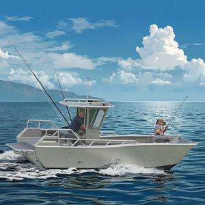 Bateaux de débarquement en aluminium nouvelle génération, très demandés, avec moteur 150 CV, capacité de charge de 488 kg, certifiés pour la pêche et le travail. - Product Image 3