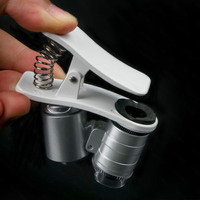 Universal Clip LED 60X Portable Smartphone Microscope Mini Magnifier