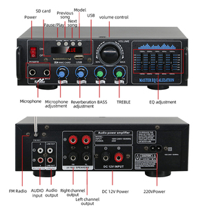 Zhengying Hifi Dual-Channel <strong>Mini</strong> <strong>Amplifier</strong> Home Digital Audio Power <strong>Amplifier</strong> with Independent Control Equalizer Metal Material - Product Image 3