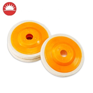 Almohadillas pulidoras de rueda de pulido de fieltro de lana 100%, <span class=keywords><strong>5</strong></span> <span class=keywords><strong>pulgadas</strong></span>, 125mm, amoladora angular personalizada, disco de lana, ruedas de solapa compatibles con OEM - Product Image 6