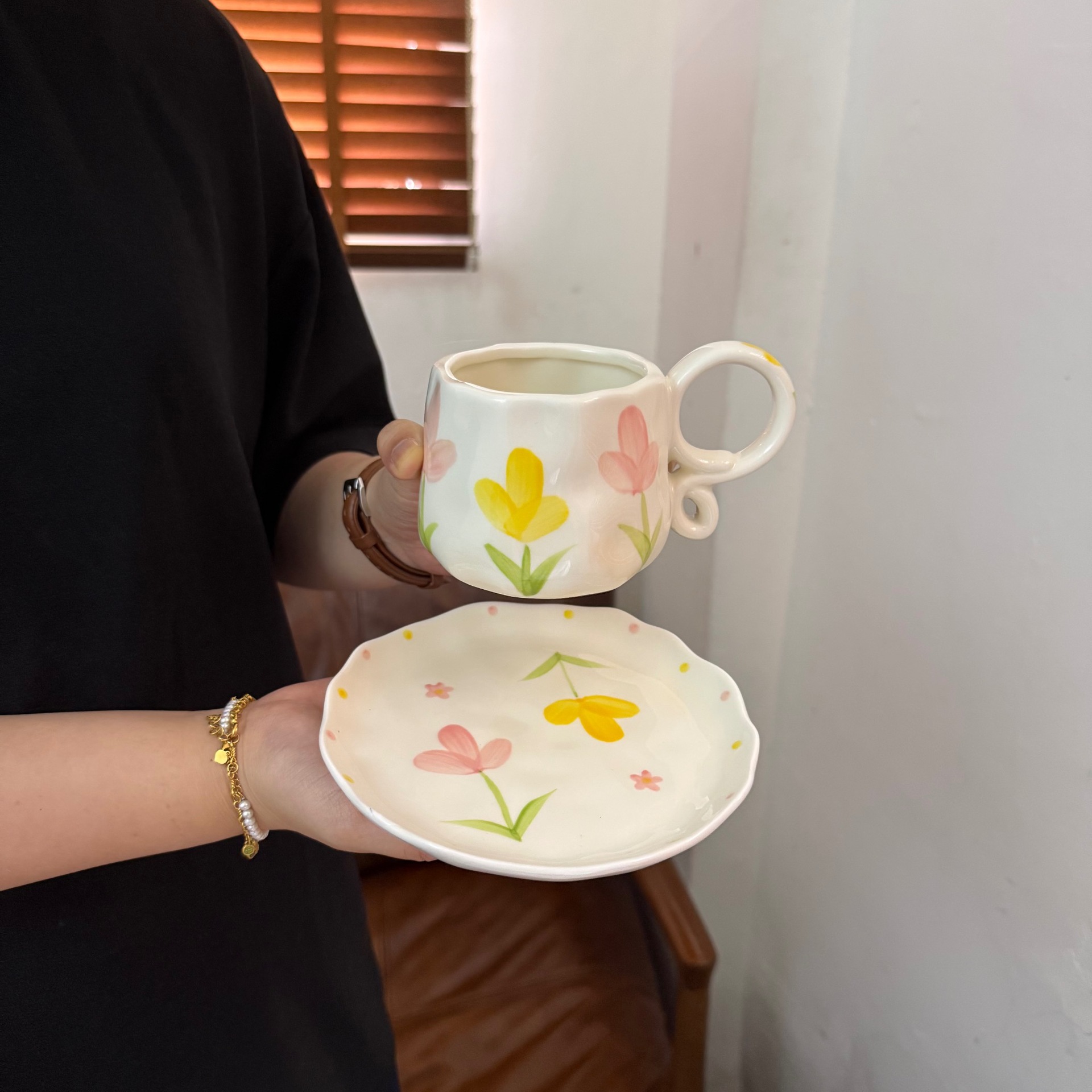 Tazza Tulip 270ml + piattino 16cm