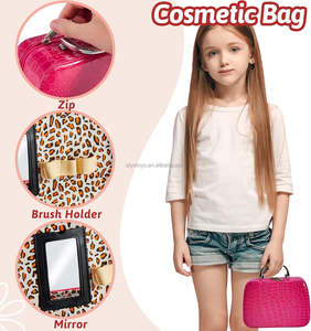 Petites filles princesse commode jeux <span class=keywords><strong>maquillage</strong></span> jouet Portable réutilisable fille <span class=keywords><strong>maquillage</strong></span> étui cosmétique beauté boîte - Product Image 2