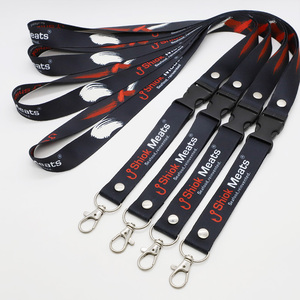 Promotional Lanyard Polyester Sublimation Lanyard for Teacher Lanyard With Breakaway Buckle