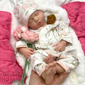 20 inç Gerçekçi Yeniden Doğmuş Bebek Bebekler Tam Vücut Silikon LouLou Uyuyan Bebekler Prematüre Oyuncak Açık Ağızlı İnteraktif Yürümeye Başlayan Çocuklar İçin Oyuncaklar - Product Image 3