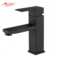 Robinet de lavabo de salle de bain en acier inoxydable 201 à poignée unique, design moderne, pour salle de sport, cuisine, intérieur, mitigeur eau chaude et froide