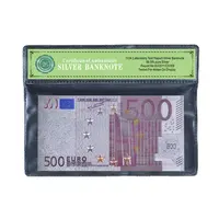 Wr से रंगीन 500 यूरो नोट 99.9 चांदी पन्नी के साथ यूरोपीय संघ कागज नोट नि: शुल्क आस्तीन