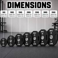 OEM ODM Ensemble de plaques de poids CPU Bumper avec logo personnalisé, plaques de poids 1,25-25 kg, colorées pour la compétition, en acier vierge, pour la gym, vente en gros