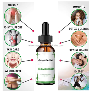 Private Label Oem/Odm Ashwagandha Shilajit Zwarte Zaadolie Vloeibare Druppels Kruidensupplement Ashwagandha Druppels - Product Image 1