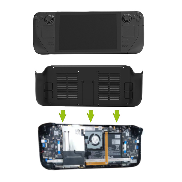 Replacement Back Shell for Steam Deck Cooling Shell Bracket Holder for Steam Deck Console Accessories Factory Direct Sales