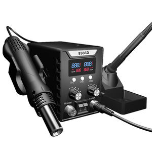 Stasiun Solder Multifungsi 2-in-1 Rework 8586 dengan Solder dan Pistol Udara Panas, Temperatur dan Aliran Udara yang Dapat Disesuaikan - Product Image 3