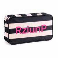 Sac de rangement de voyage à fermeture éclair LZ Manufacturer en toile pour cosmétiques et tuiles de Mahjong américaines