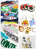 Porte-clés en PVC souple 3D 2D avec logo personnalisé, dessin animé, pour souvenirs d'entreprise