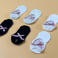 Chaussettes de yoga et de ballet antidérapantes en coton pour femmes, fines, invisibles, pour la saison d'automne, avec logo personnalisé sur le bord, pour usage quotidien