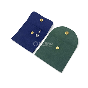 Shero Microfibra Bolsas de joyería Sobre de algodón personalizado Bolsa de joyería Bolsas de joyería de terciopelo personalizadas con botón - Product Image 2