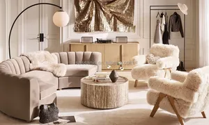 Sillón de Salón con Tapicería Suave OEM Sassanid, Sillón de Piel de Oveja Jakob - Product Image 6